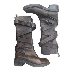 sartore paris buckle wrap biker boots